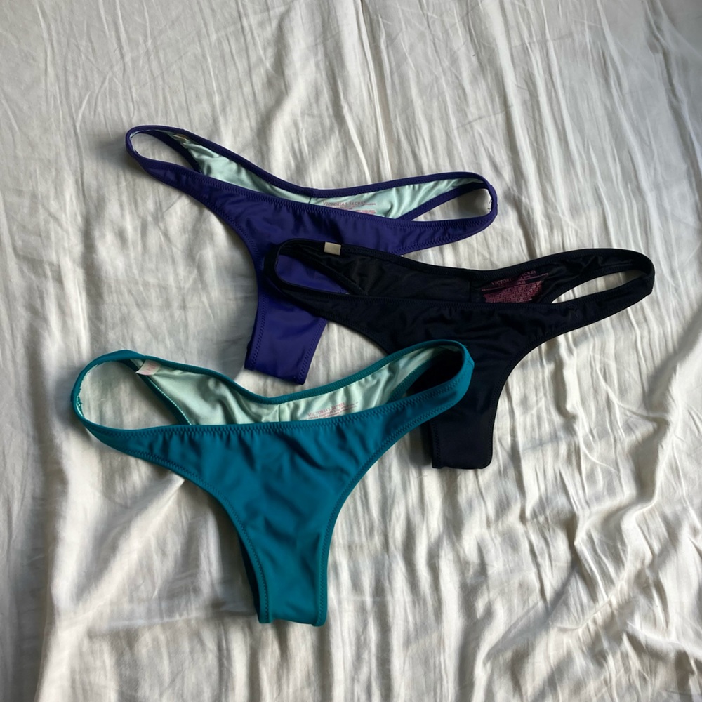 CHEEKY BIKINI BOTTOM BUNDLE OF 3- VICTORIA’S SECRET ITSY SCRUNCH SWIM